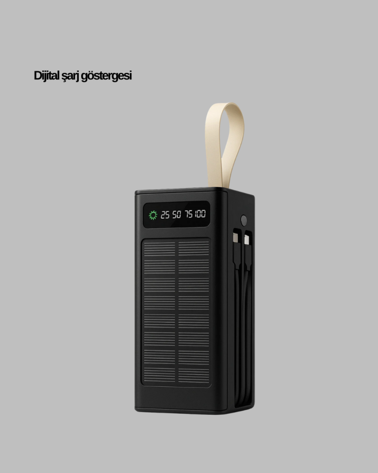 Kamp ve Outdoor Kullanıma Uygun Güneş Panelli Powerbank