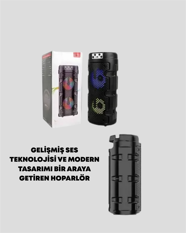 Derin Bass ve Net Tizlerle Üstün Müzik Deneyimi – Modern Kablosuz Bluetooth Hoparlör, Taşınabilir ve Şık