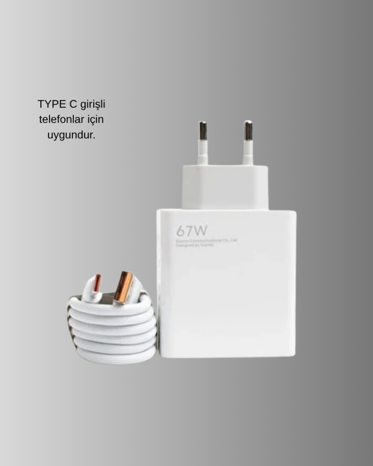 67W Type-C Turbo Şarj Cihazı – Aşırı Akım ve Isı Koruması, Seyahat Uyumlu