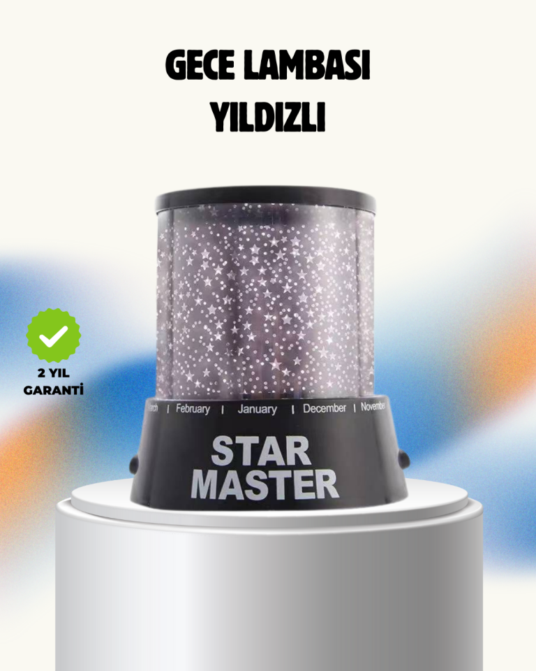 Renk Değiştirmeli LED Yıldız Projektör Parti ve Gece Lambası