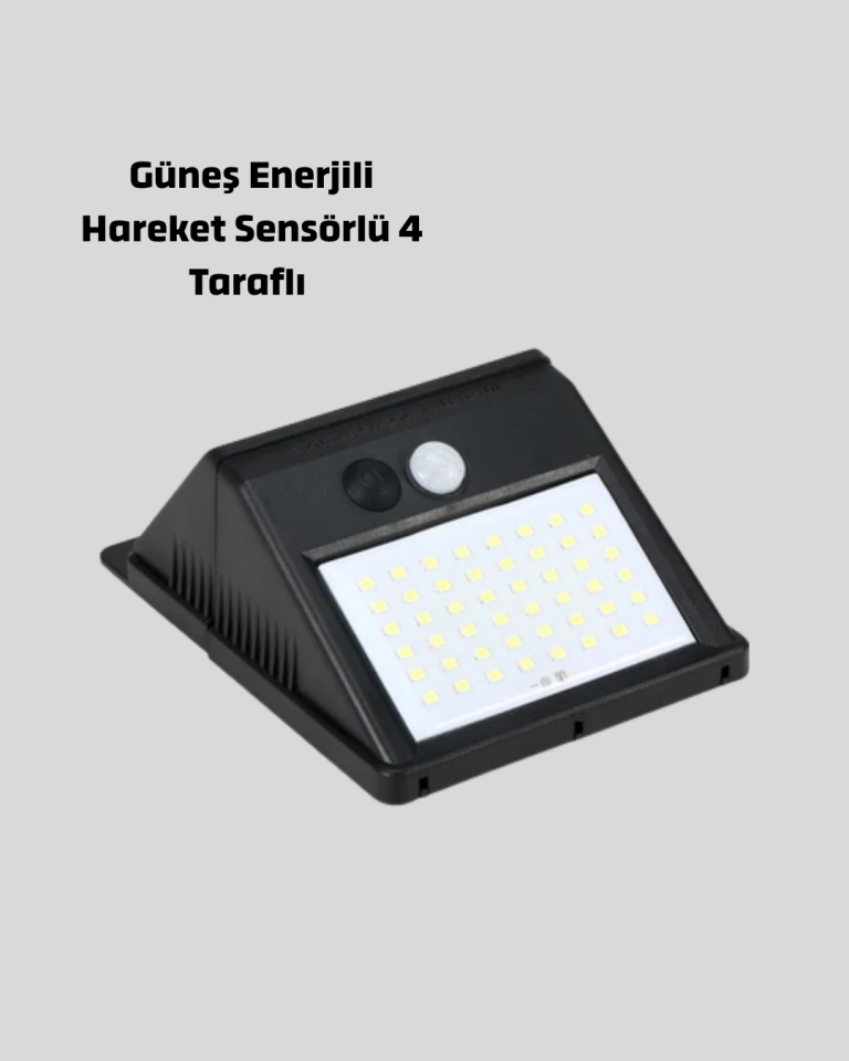 Solar LED Bahçe Aydınlatma – Hareket Sensörlü, Güneş Paneliyle Şarj Olan, IP65 Dayanıklı