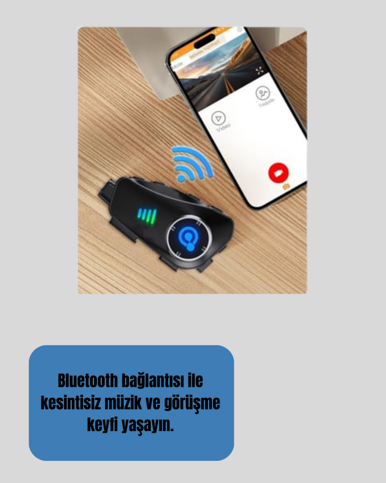 Q28 Bluetooth Kask Kulaklık 1080P Kamera – Su Geçirmez Motosiklet Interkom