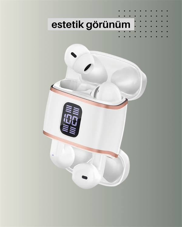 Dijital Göstergeli Bluetooth Kulakiçi Kulaklık – 4’lü Paket, Gürültü Engellemeli