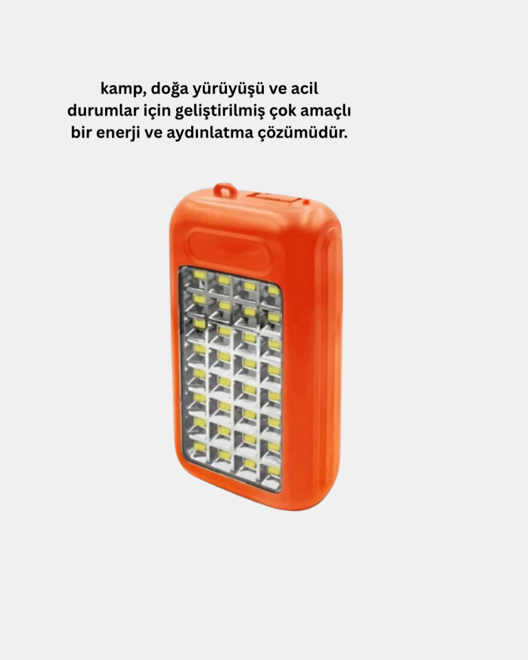 Güneş Enerjili Powerbank 10000 mAh LED Işıklı
