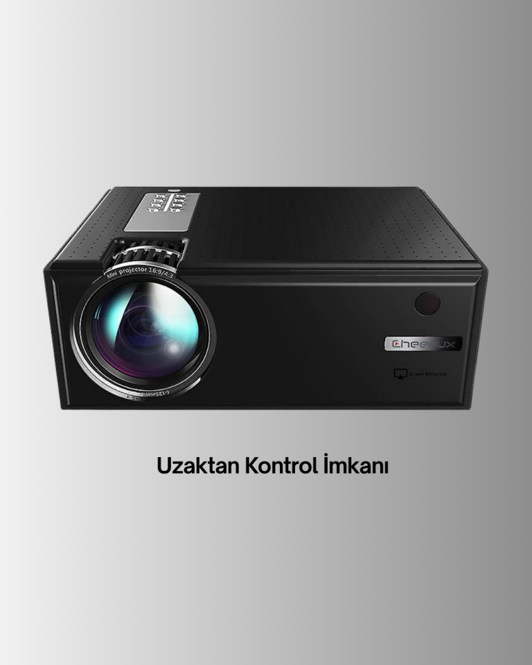 HDMI ve USB Girişli Taşınabilir Projeksiyon – Full HD, Kumandalı, Oyun ve Film Deneyimi