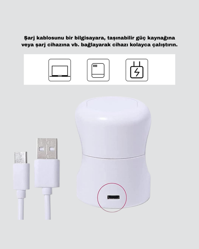 USB Bağlantılı Tırnak Kurutucu – Bilgisayar ve Powerbank ile Uyumlu