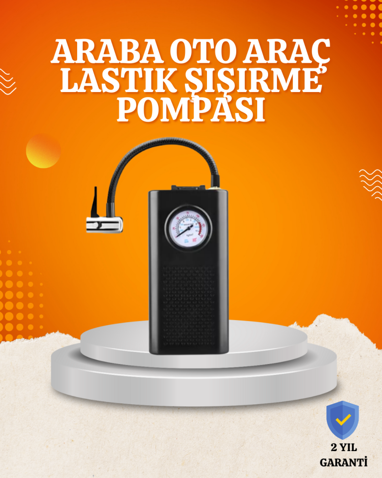 Taşınabilir Elektrikli Oto Motosiklet Bisiklet Lastik Şişirme Pompası
