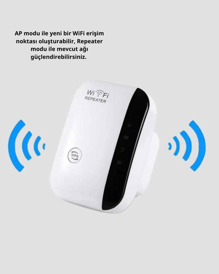 WiFi Sinyal Güçlendirici 2.4G Repeater Yüksek Çekim Kapasiteli
