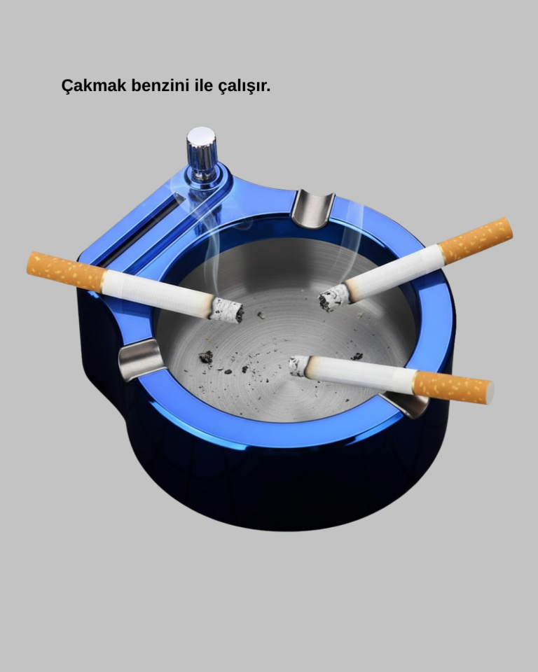 Dekoratif Çakmaklı Küllük Kolay Temizlenebilir Metal