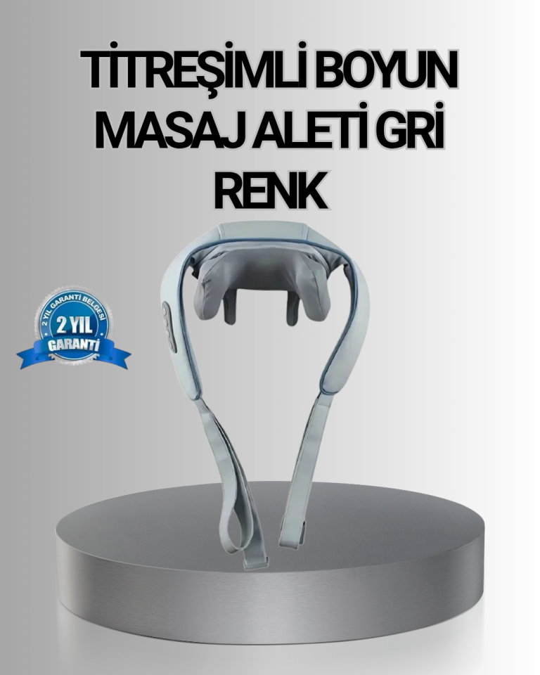 Titreşimli Boyun Masaj Cihazı Isı Terapili Şarjlı VNB-01 Ergonomik U Tasarım