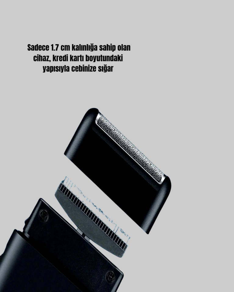 Elektrikli Tıraş Makinesi Çift Başlıklı Ultra İnce Tasarım