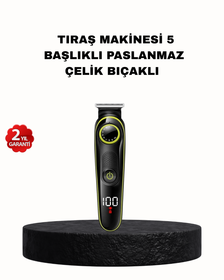 5’i 1 Arada Erkek Bakım Seti Şarjlı Suya Dayanıklı Çok Fonksiyonlu