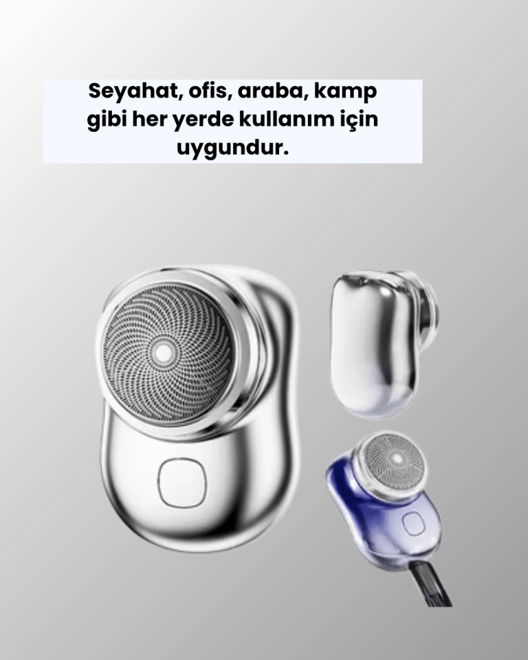 Tüm vücut bölgelerinde kullanılabilen küçük boy tıraş cihazı