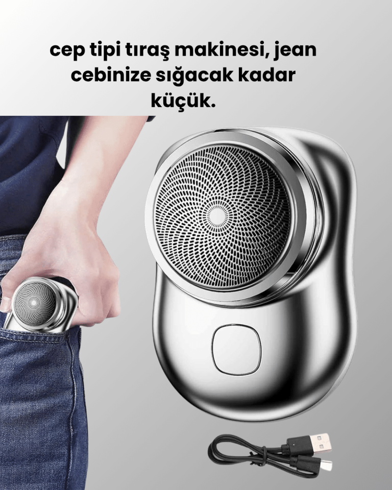 Tüm vücut bölgelerinde kullanılabilen küçük boy tıraş cihazı