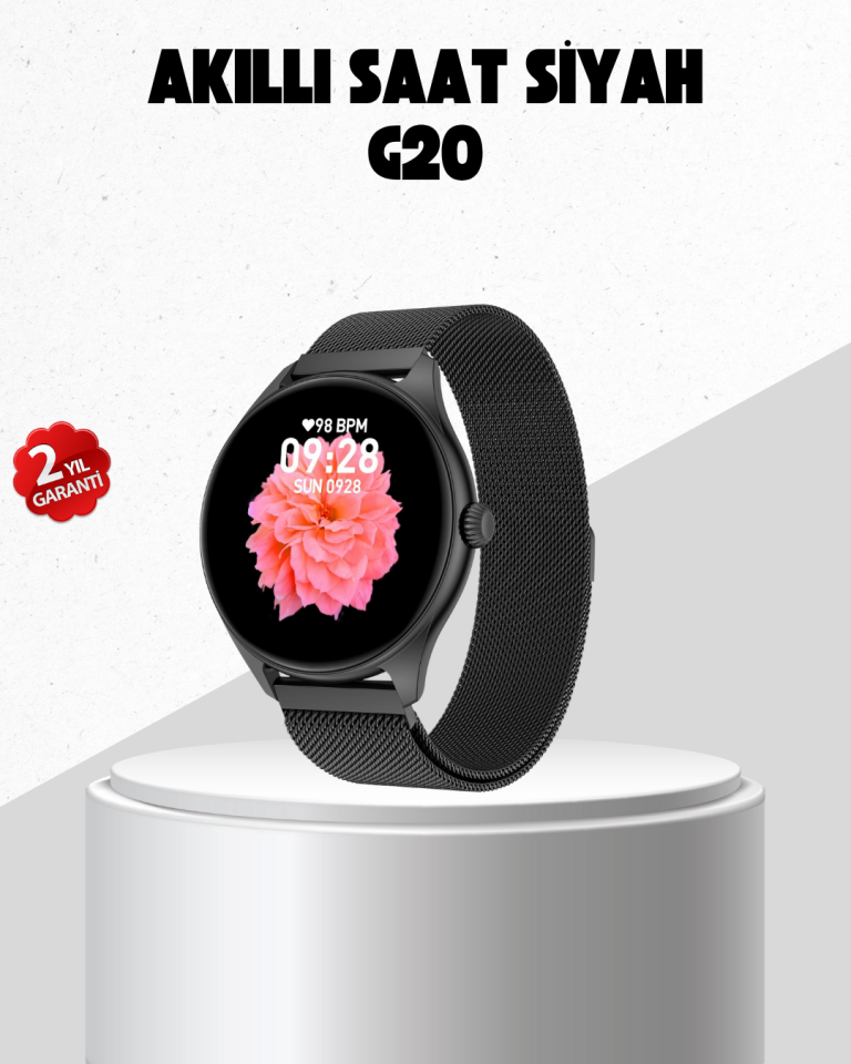 G20 Mini Akıllı Saat – iPhone & Android Uyumlu, Adım Sayar ve Uyku Takipli