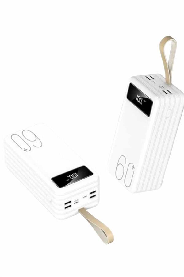 Powerbank 60.000 Mah Taşınabilir Şarj Hızlı El Fenerli Dijital Göstergeli