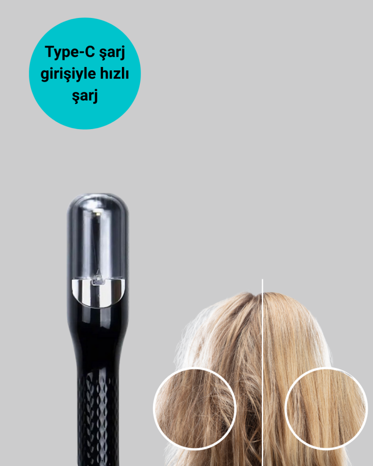 RH-6668 Şarjlı Taşınabilir Otomatik Saç Düzeltici Elektrikli Saç Kesme Makinesi