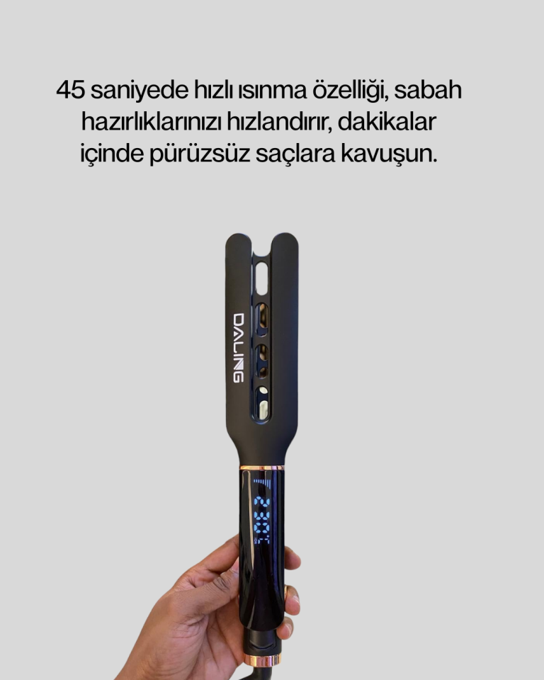 Saç Düzleştirici 30 Saniyede Isınma Hafif ve Portatif Tasarım