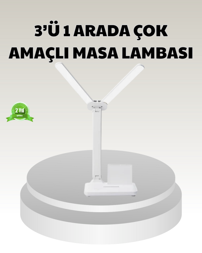 LED Işıklı Masa Lambası – Göz Yormayan, Kısılabilir ve Esnek Başlıklı