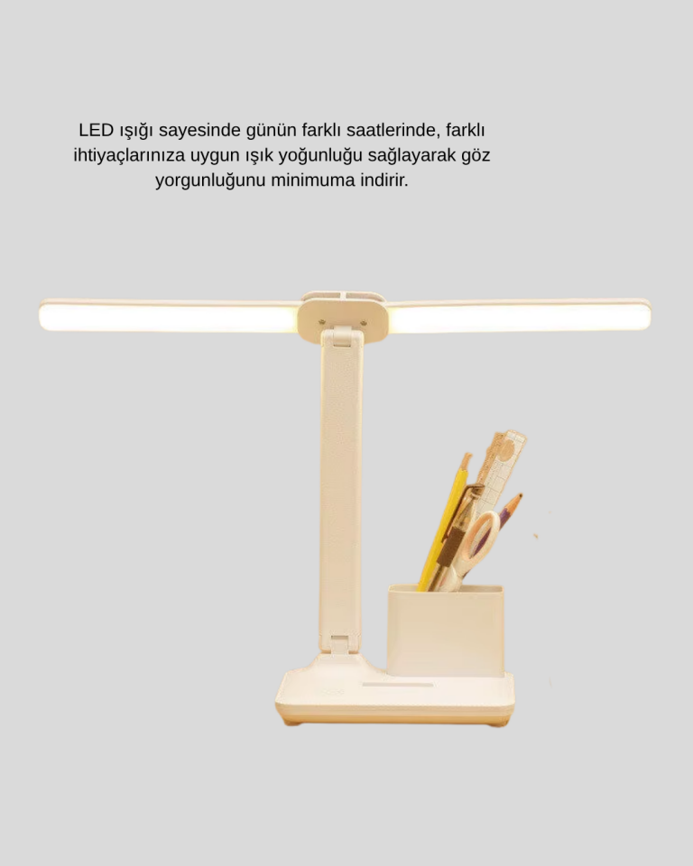 LED Işıklı Masa Lambası – Göz Yormayan, Kısılabilir ve Esnek Başlıklı