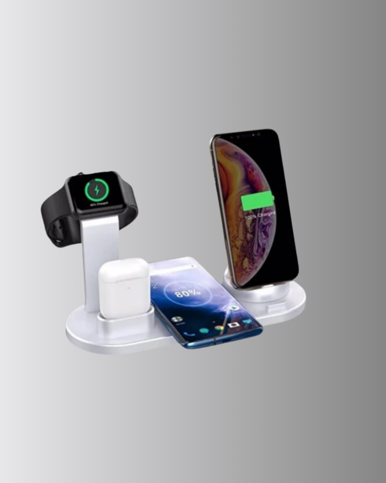 Apple Uyumlu Kablosuz Şarj İstasyonu 4 Cihaz Destekli ve Hızlı Şarjlı