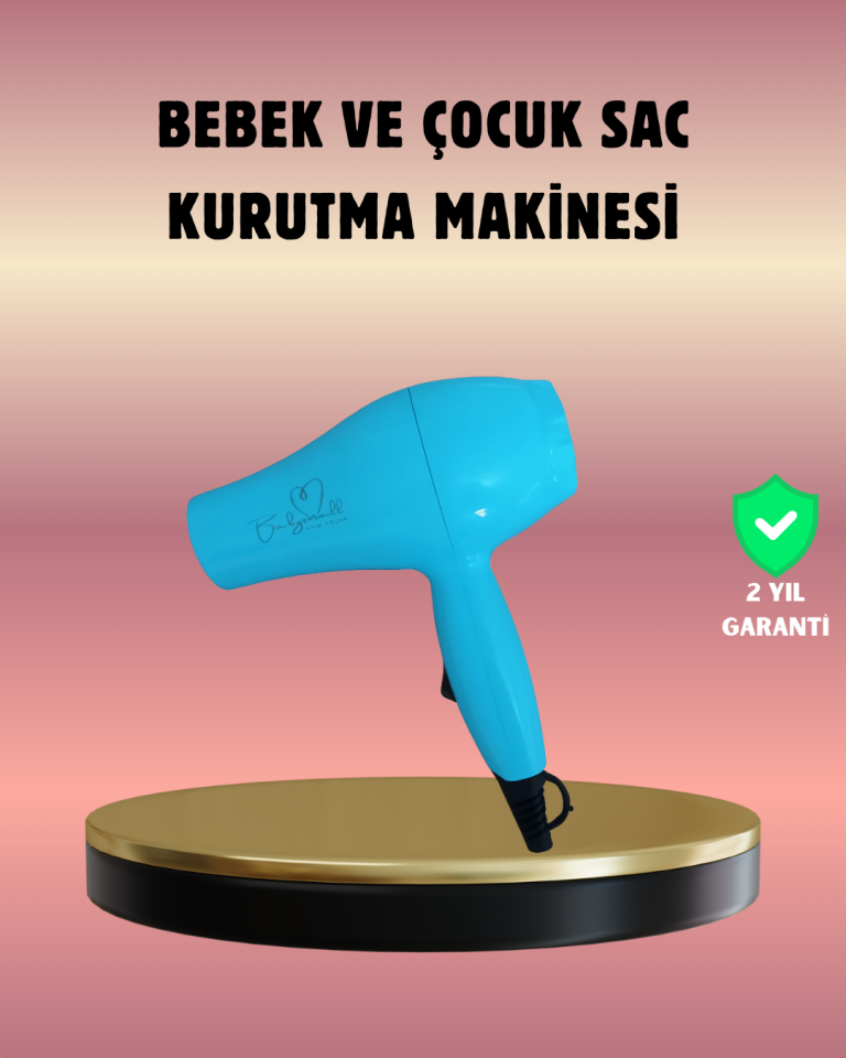 Çocuklara Uygun Saç Kurutma Makinesi – Güvenli, Yumuşak ve Nazik Kurutma Deneyimi