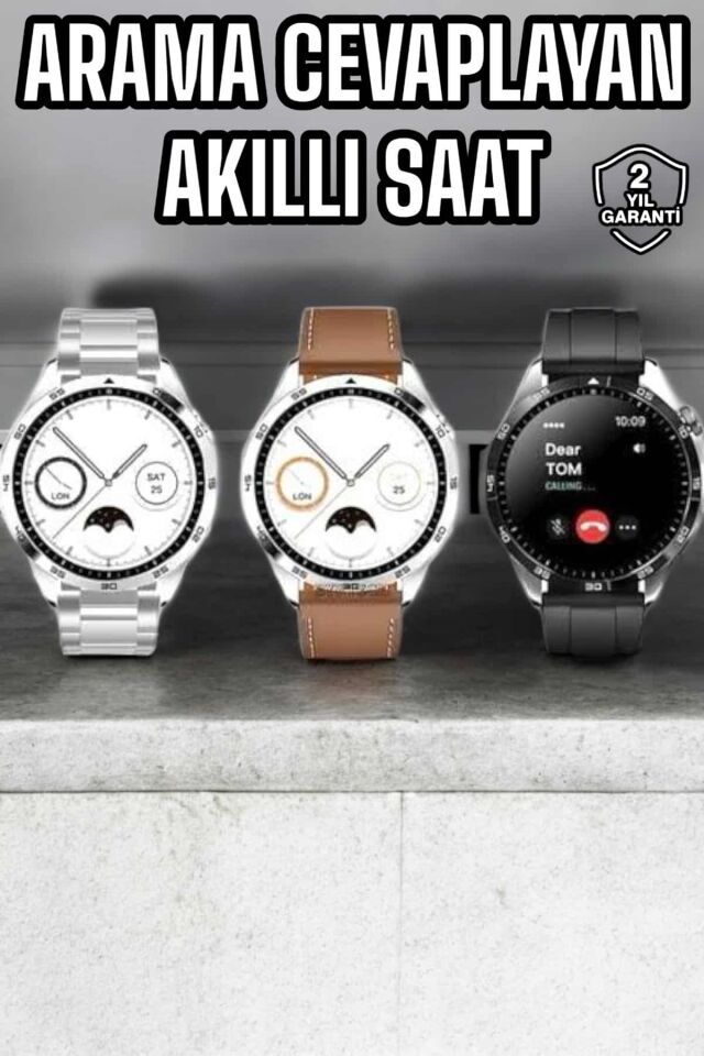 Akıllı Saat Titreşimli Amoled Ekran Uyku ve Sağlık Takibi Sesli Görüşme