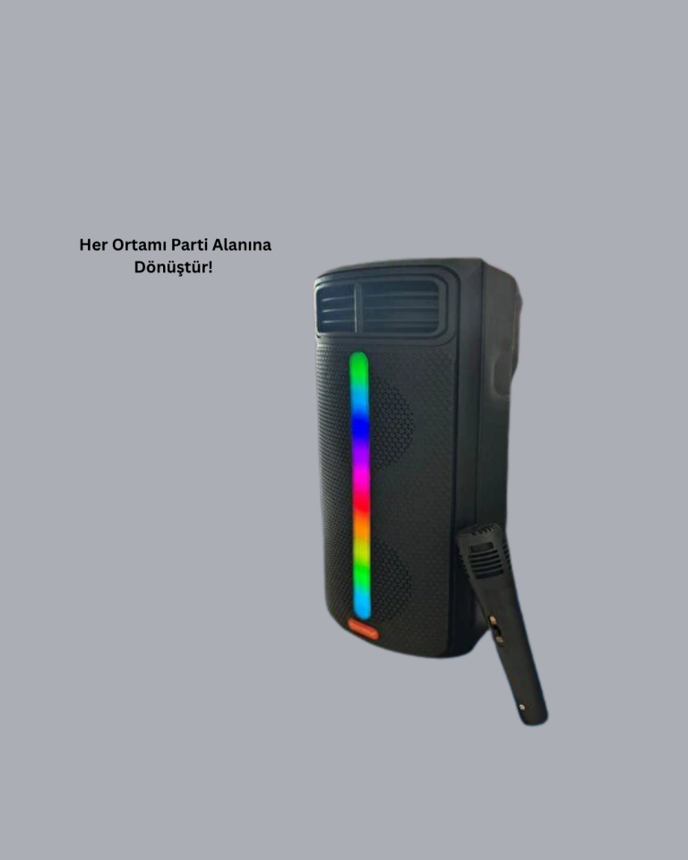 Kablosuz RGB Işıklı Bluetooth Hoparlör | Ev, Parti ve Açık Hava Kullanımı