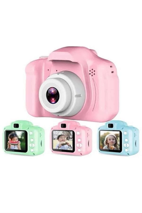 Çocuklara Özel Fotoğraf Ve Video Çeken Mini Çok Renkli Fotoğraf Makinesi