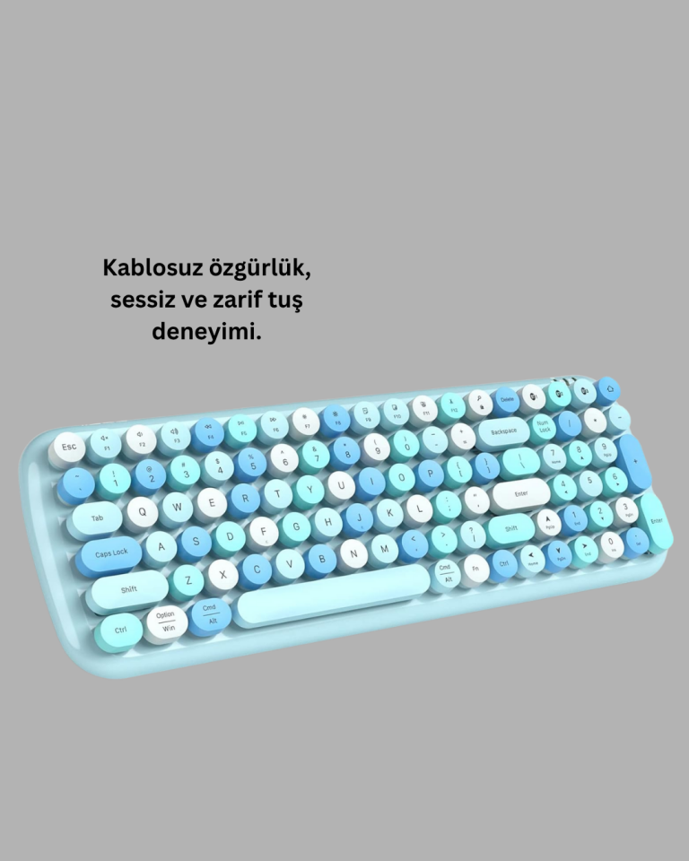 Kablosuz Klavye Mouse Seti mavi