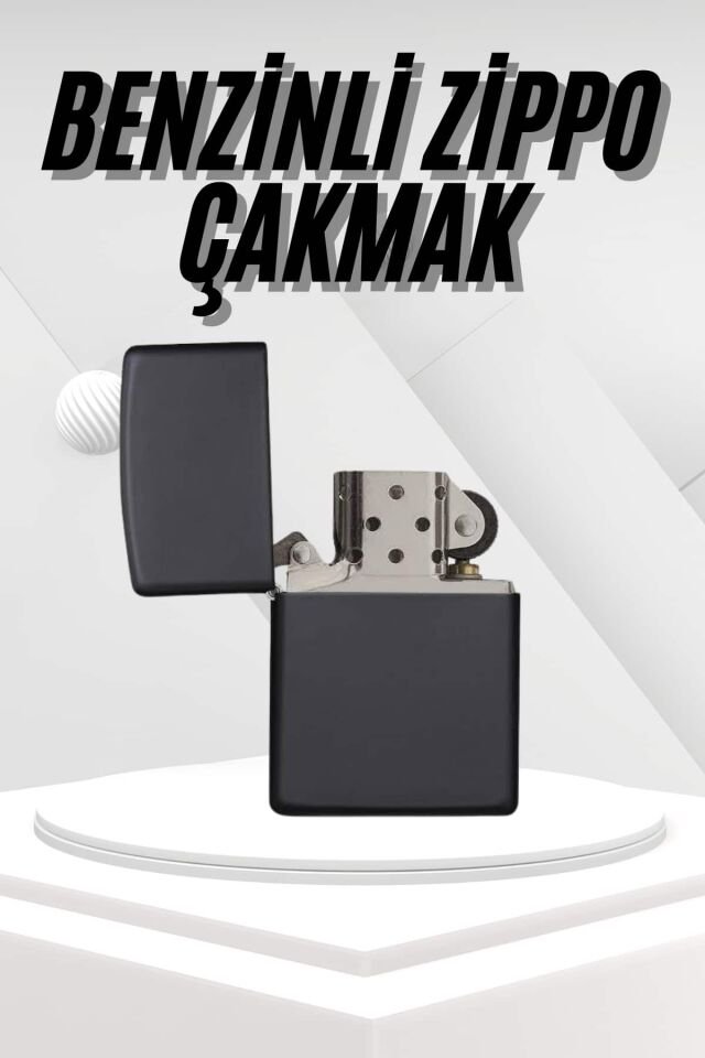 Hediyelik Zarif  Siyah Benzinli Çakmak