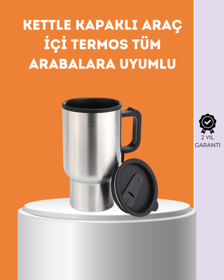 Paslanmaz Çelik Araç İçi Kahve ve Çay Isıtıcı Termos