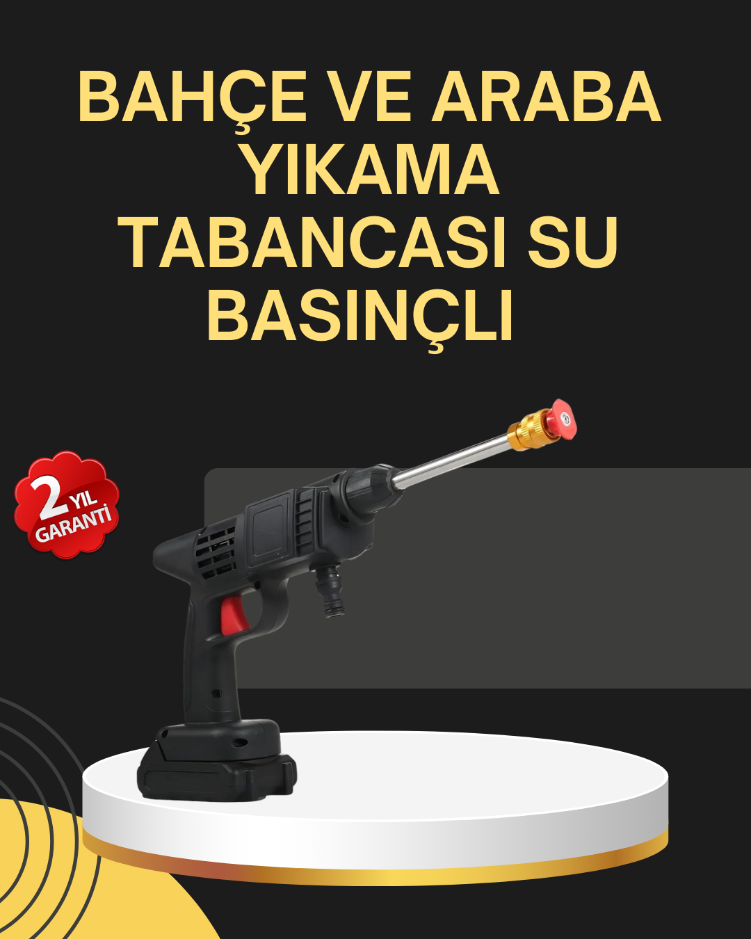 48V Şarjlı Basınçlı Yıkama Tabancası Köpük ve Çift Nozul 2025 Model