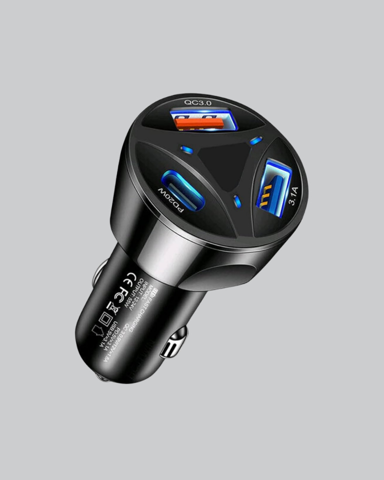 55W Hızlı Şarj Araç Çakmaklık Adaptörü QC 3.0 PD