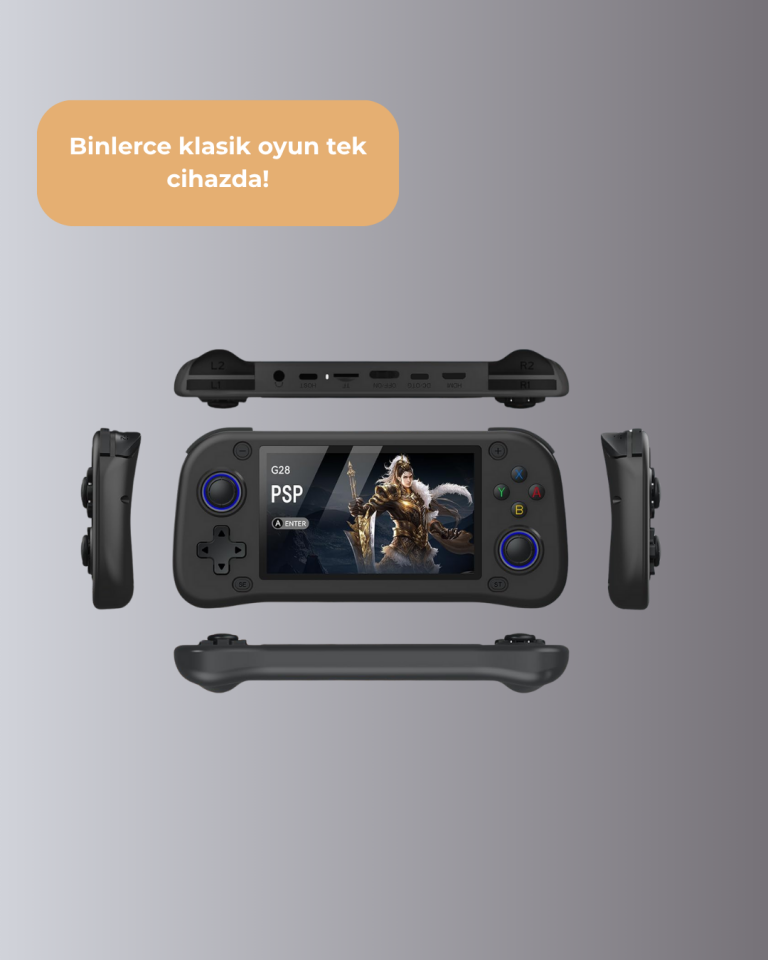 4.3 İnç IPS Ekranlı Taşınabilir Oyun Konsolu 64GB 10000 Oyun