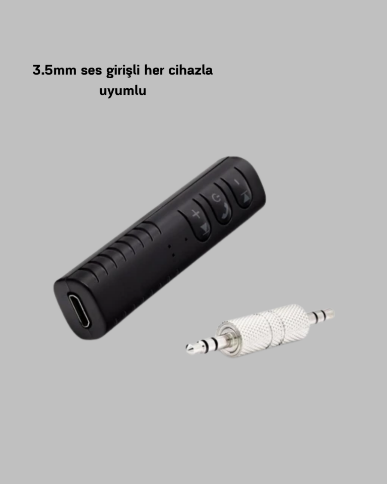 Bluetooth 4.1 Müzik Alıcısı 3.5mm Aux Girişli Mini Kablosuz Adaptör