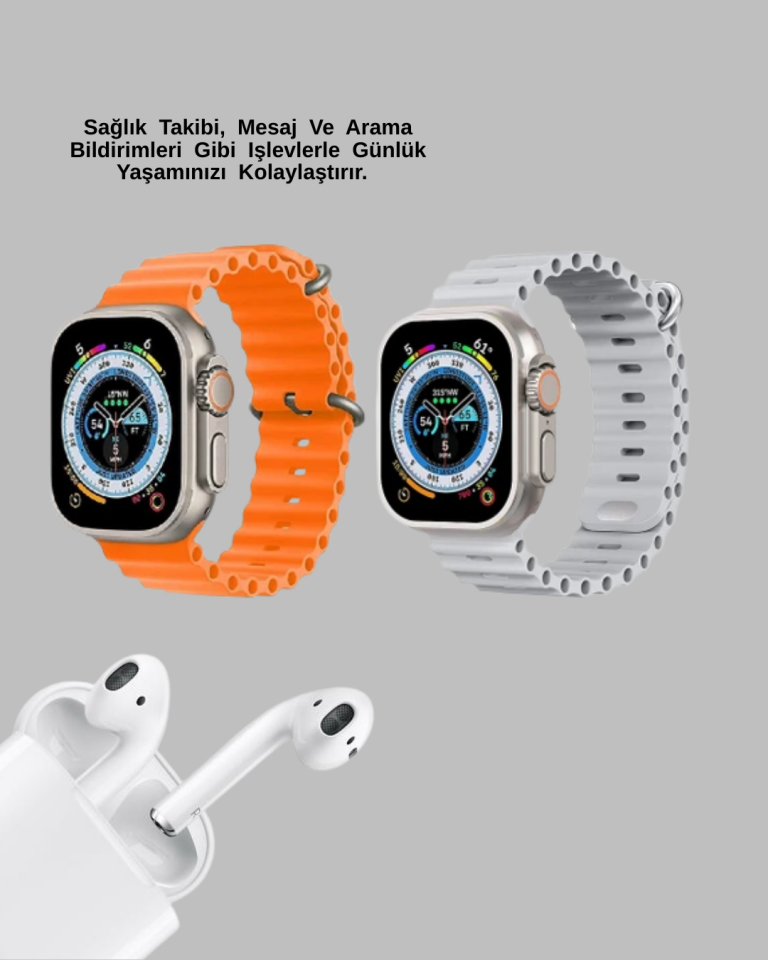 Watch 9 Max Akıllı Saat 45 mm Geniş Ekran Kulaklık Seti