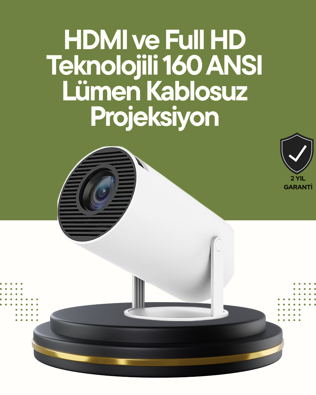 HDMI ve USB Girişli Uzun Ömürlü Ampullü Projeksiyon