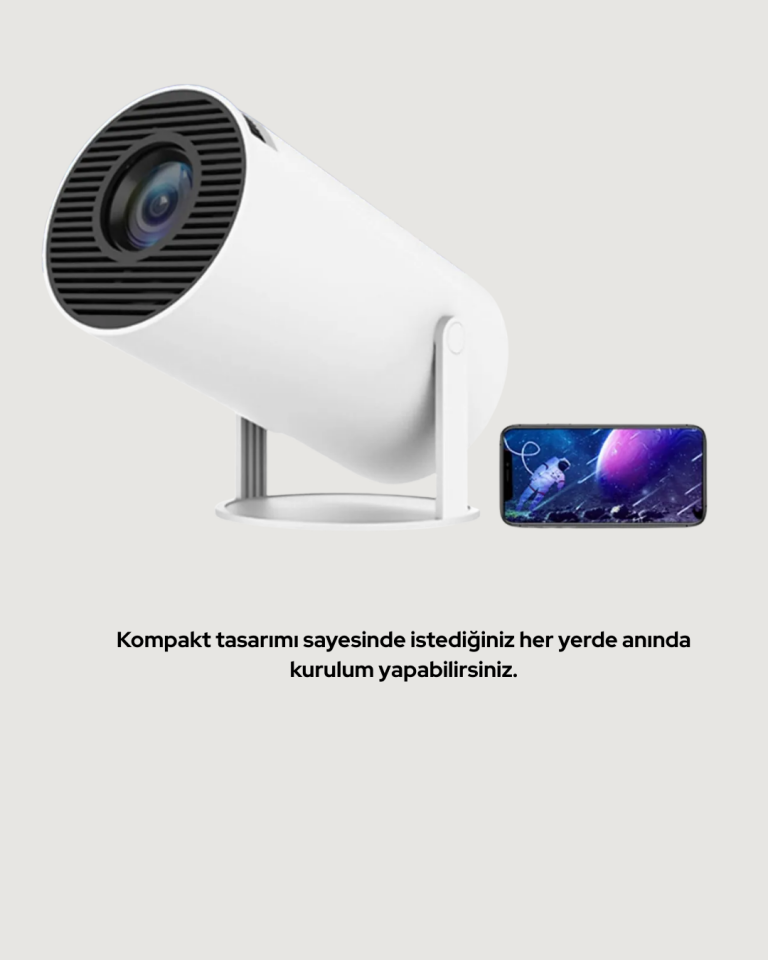 HDMI ve USB Girişli Uzun Ömürlü Ampullü Projeksiyon