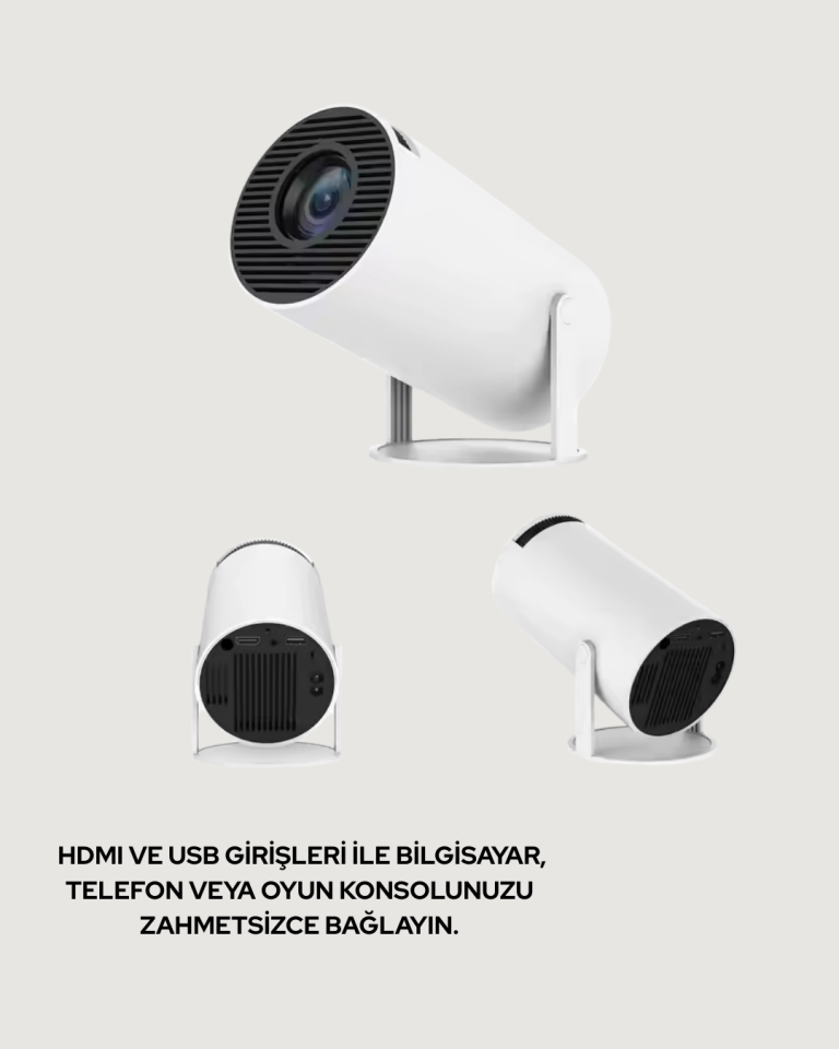 HDMI ve USB Girişli Uzun Ömürlü Ampullü Projeksiyon