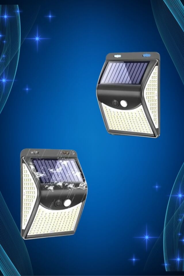 Solar Sensörlü Duvar Lambası Bahçe Lamba 20 Led Işık