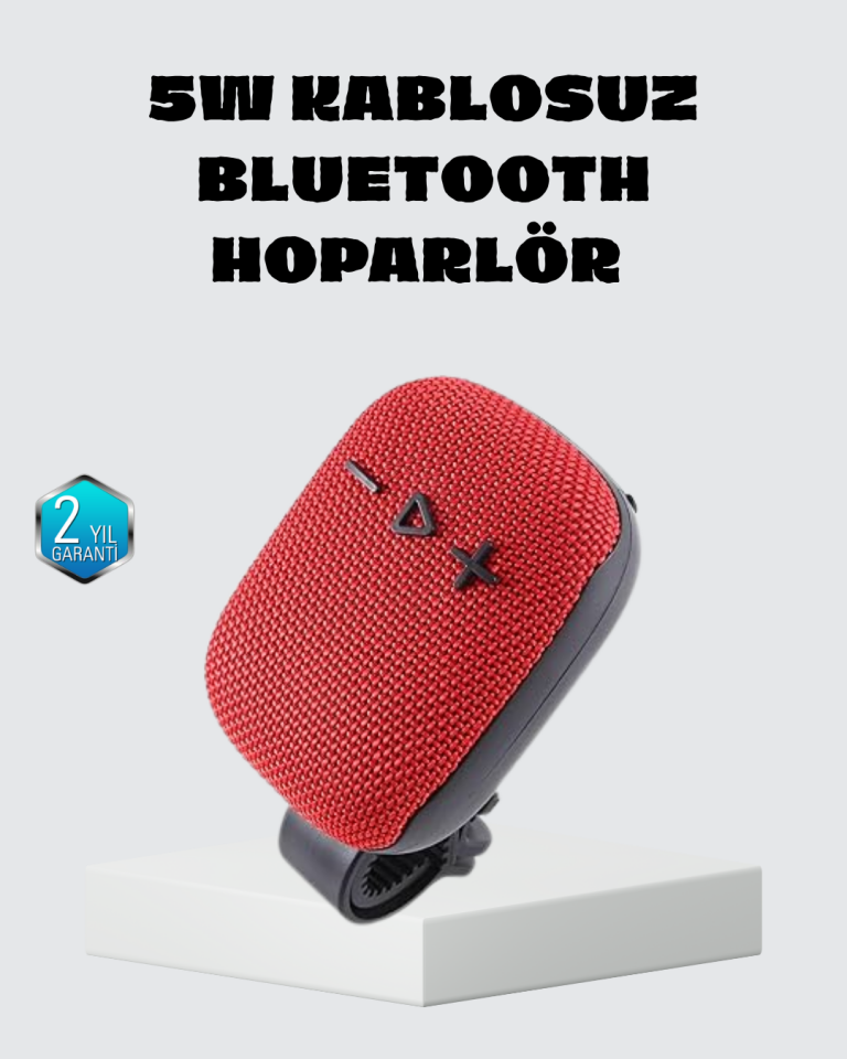 Taşınabilir Kablosuz Hoparlör – 5W Güç, TWS Bağlantı ve 800mAh Pil