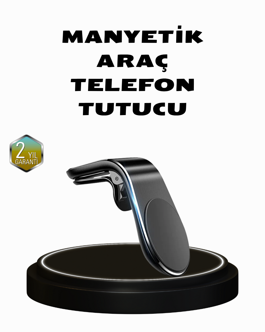 360° Dönebilen Manyetik Araç Telefon Tutucu Sarsıntısız ve Şık Tasarımlı
