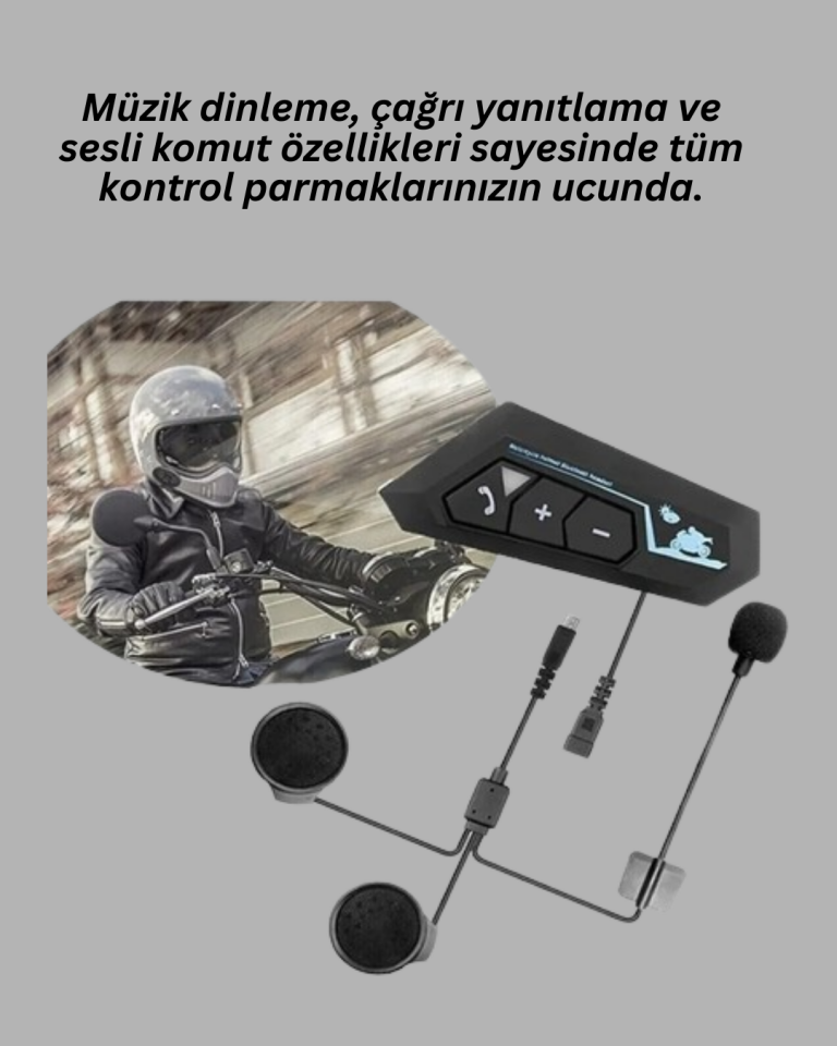 Motosiklet Sürüşleri İçin BT22 Kask Bluetooth Kulaklık Mikrofonlu