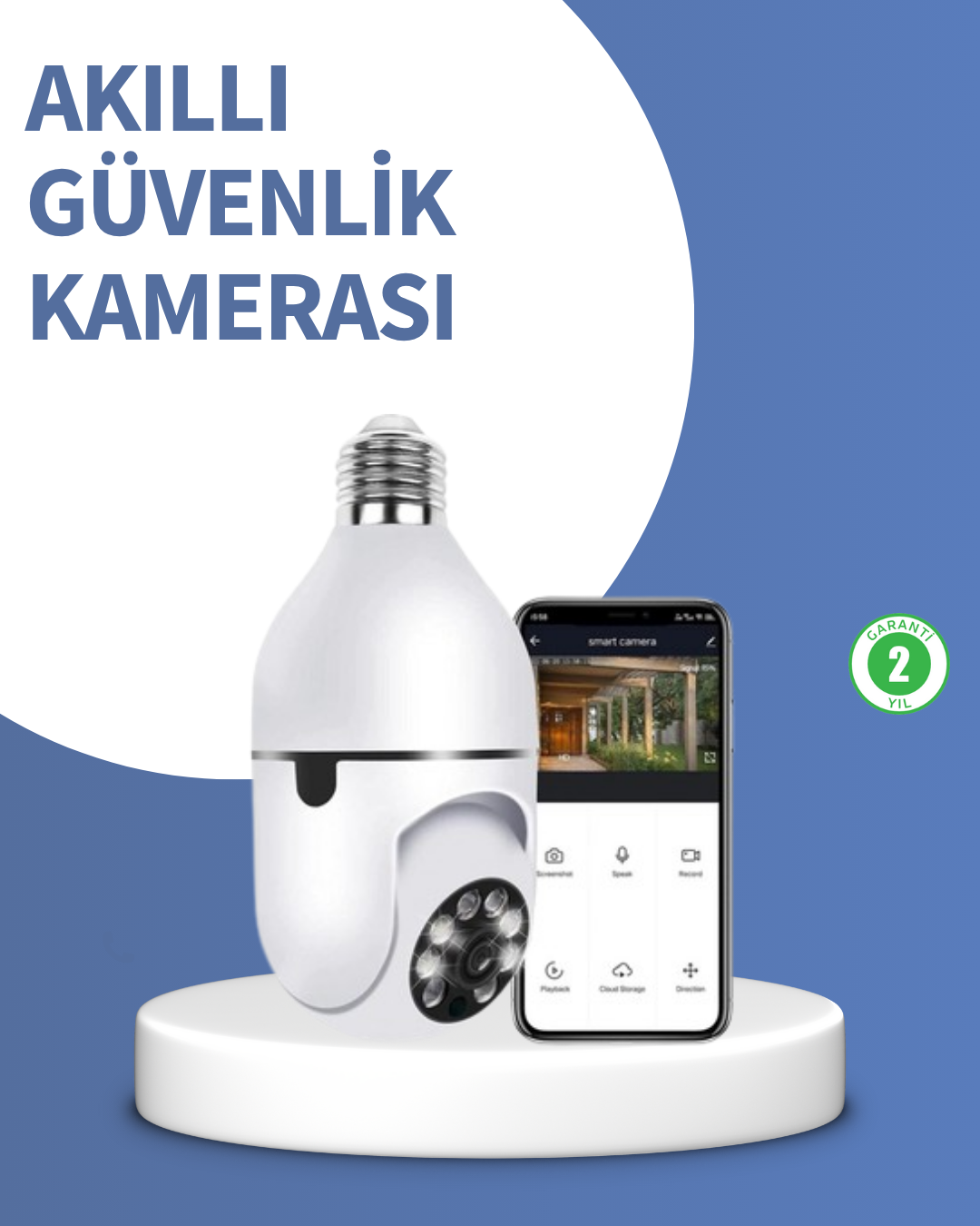 Kompakt Tasarımlı Gece Görüşlü Kablosuz Kamera