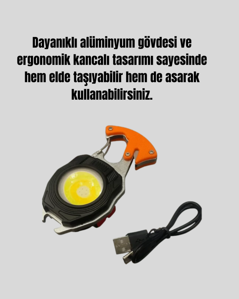 Kamp ve Doğa Yürüyüşü İçin Çok Fonksiyonlu Fener
