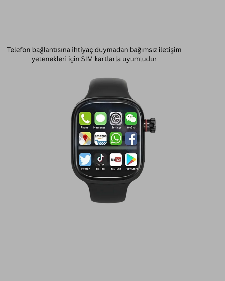 Adımsayar ve Nabız Ölçerli SIM Kartlı Akıllı Saat