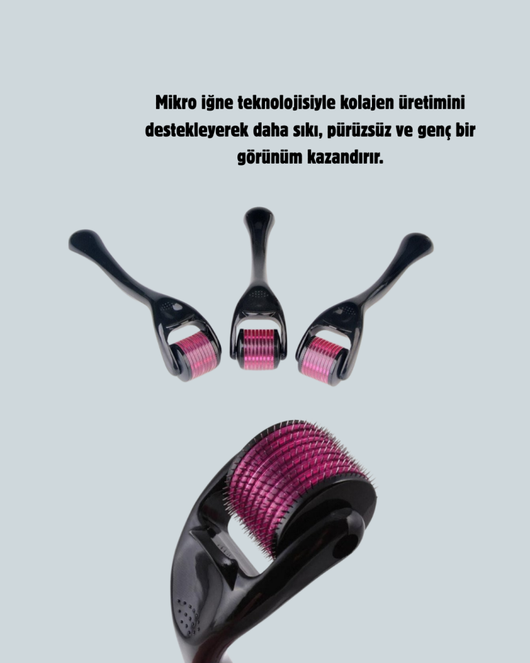 Dermaroller 1 mm Akne İzleri ve Çatlak Giderici Cilt Bakım Aleti