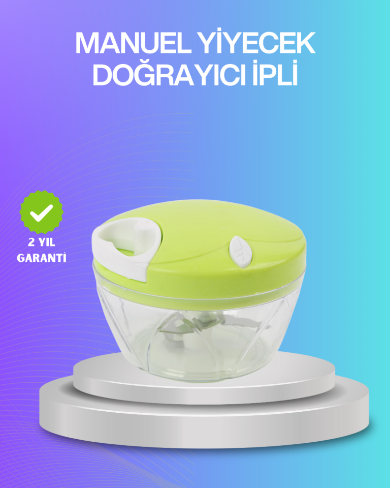 İpli Manuel Doğrayıcı Paslanmaz Çelik Bıçaklı