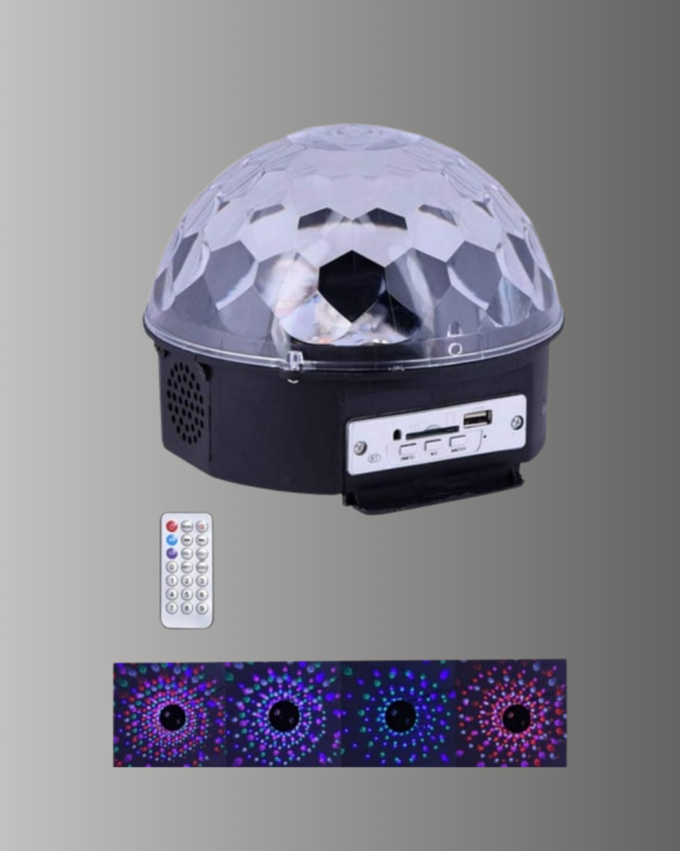 Uzaktan Kumandalı RGB LED Disko Topu Bluetooth Hoparlörlü